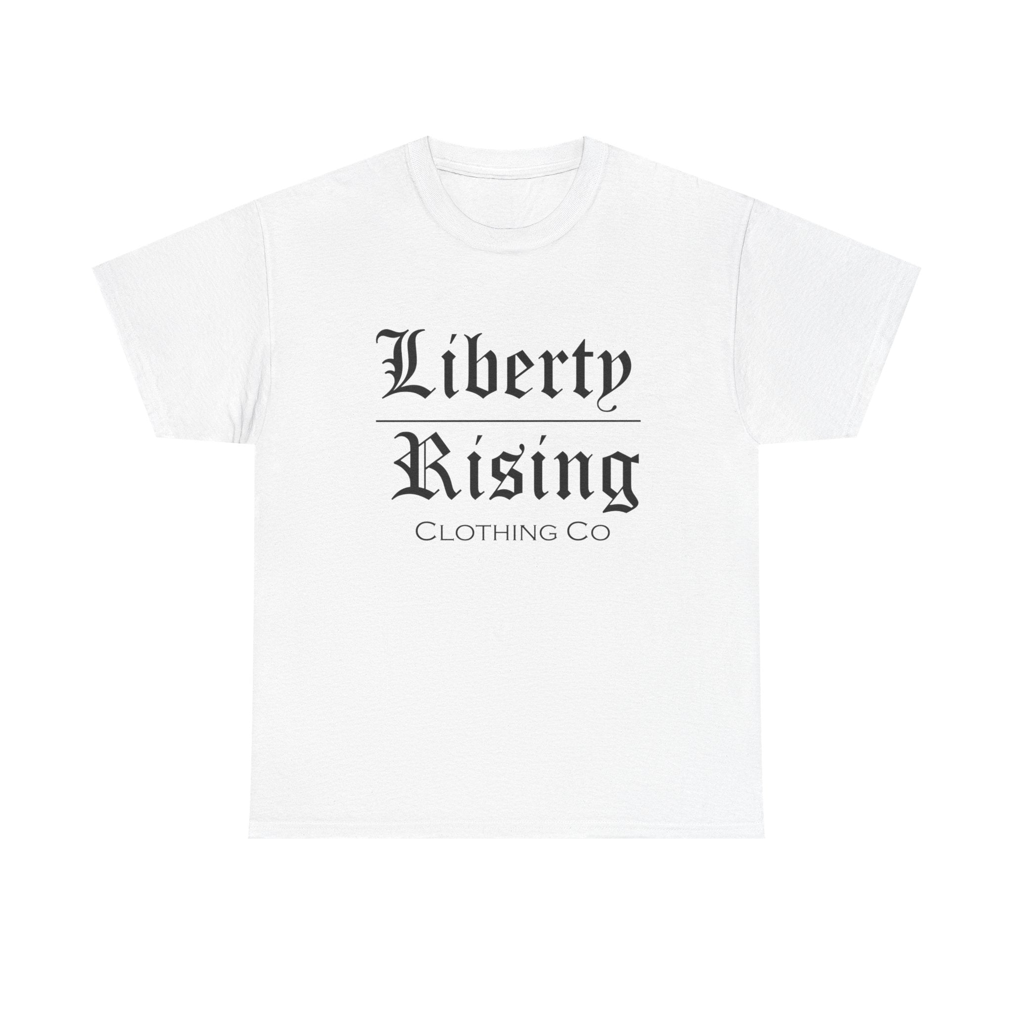 Liberty Rising Unisex Heavy Cotton Tee, Graphic T-Shirt, Casual Wear, Gift for Freedom Lovers, Minimalist Style
