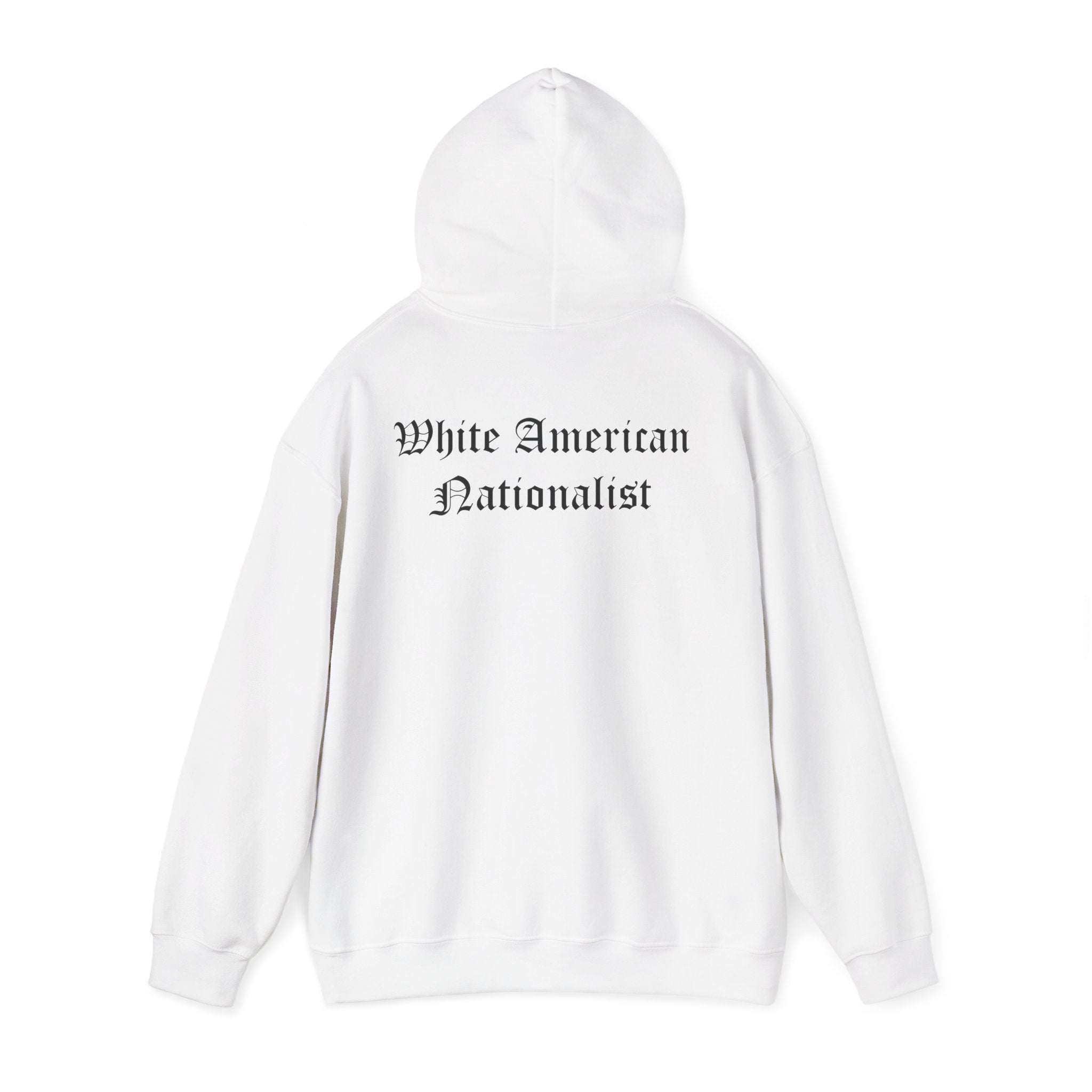 White American Nationalist Liberty Rising Hoodie, Unisex Pullover Sweatshirt, Statement Apparel, Perfect for Activists, Casual Wear, Gift for Freedom Lovers