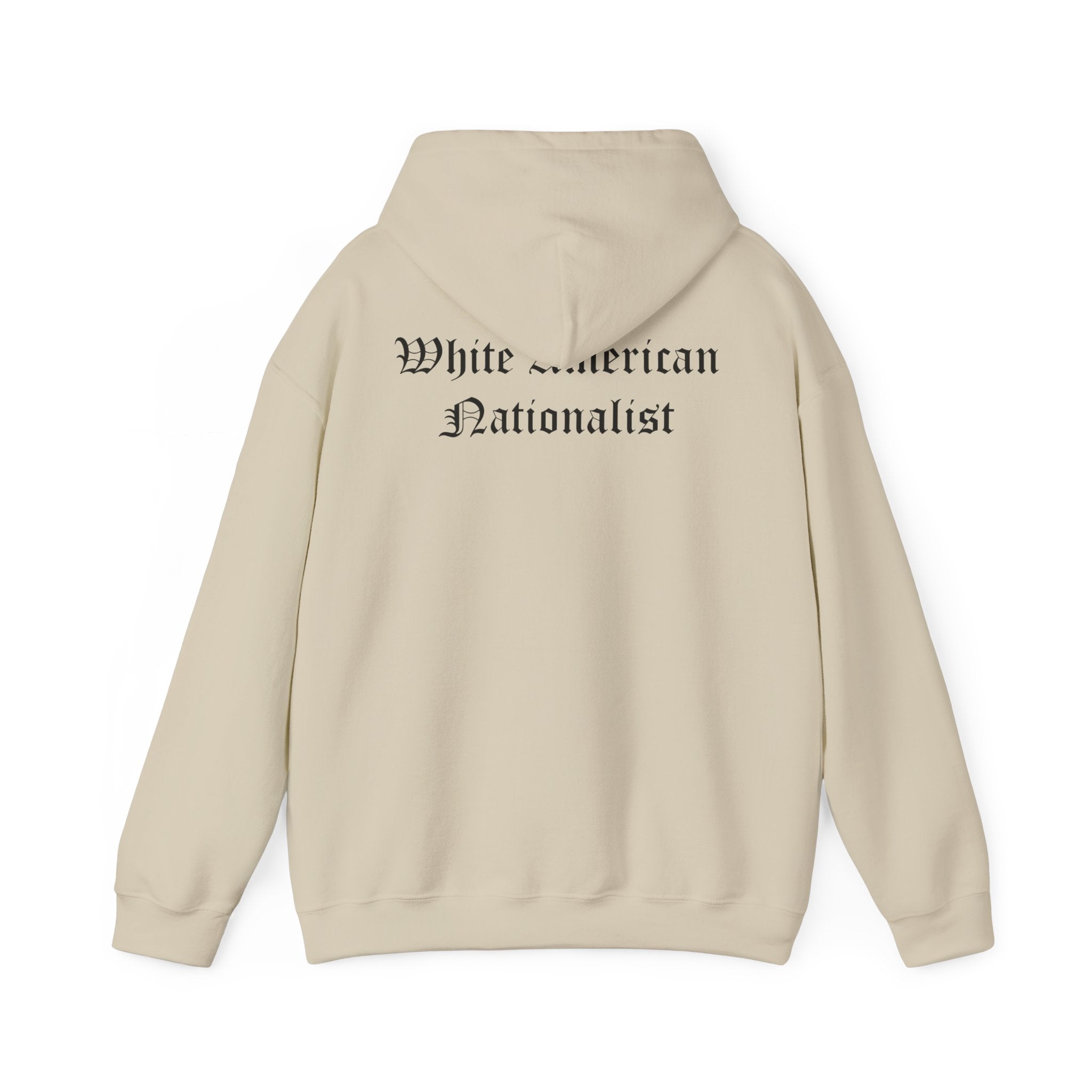 White American Nationalist Liberty Rising Hoodie, Unisex Pullover Sweatshirt, Statement Apparel, Perfect for Activists, Casual Wear, Gift for Freedom Lovers