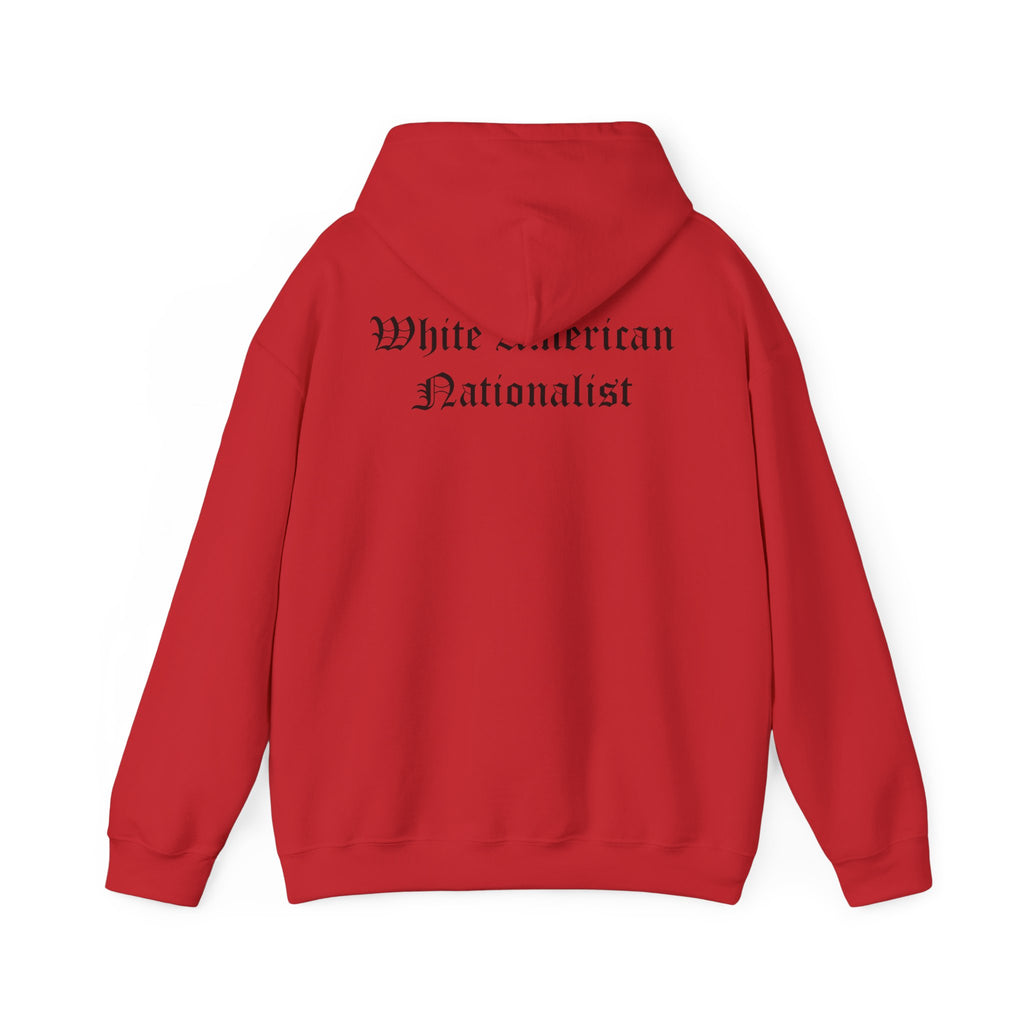 White American Nationalist Liberty Rising Hoodie, Unisex Pullover Sweatshirt, Statement Apparel, Perfect for Activists, Casual Wear, Gift for Freedom Lovers