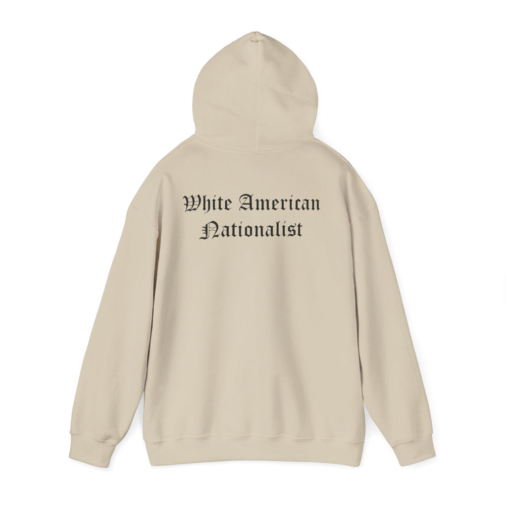 White American Nationalist Liberty Rising Hoodie, Unisex Pullover Sweatshirt, Statement Apparel, Perfect for Activists, Casual Wear, Gift for Freedom Lovers