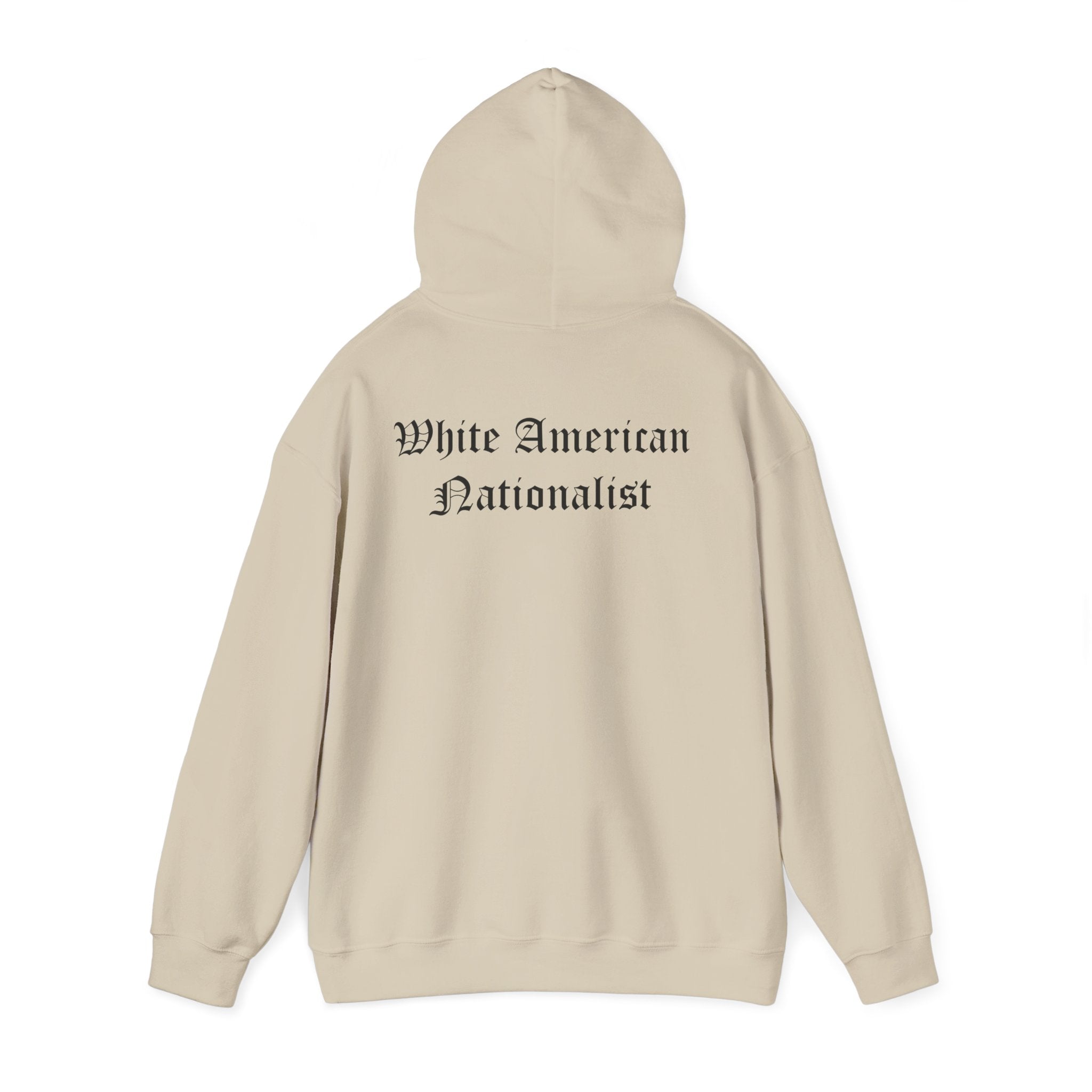 White American Nationalist Liberty Rising Hoodie, Unisex Pullover Sweatshirt, Statement Apparel, Perfect for Activists, Casual Wear, Gift for Freedom Lovers