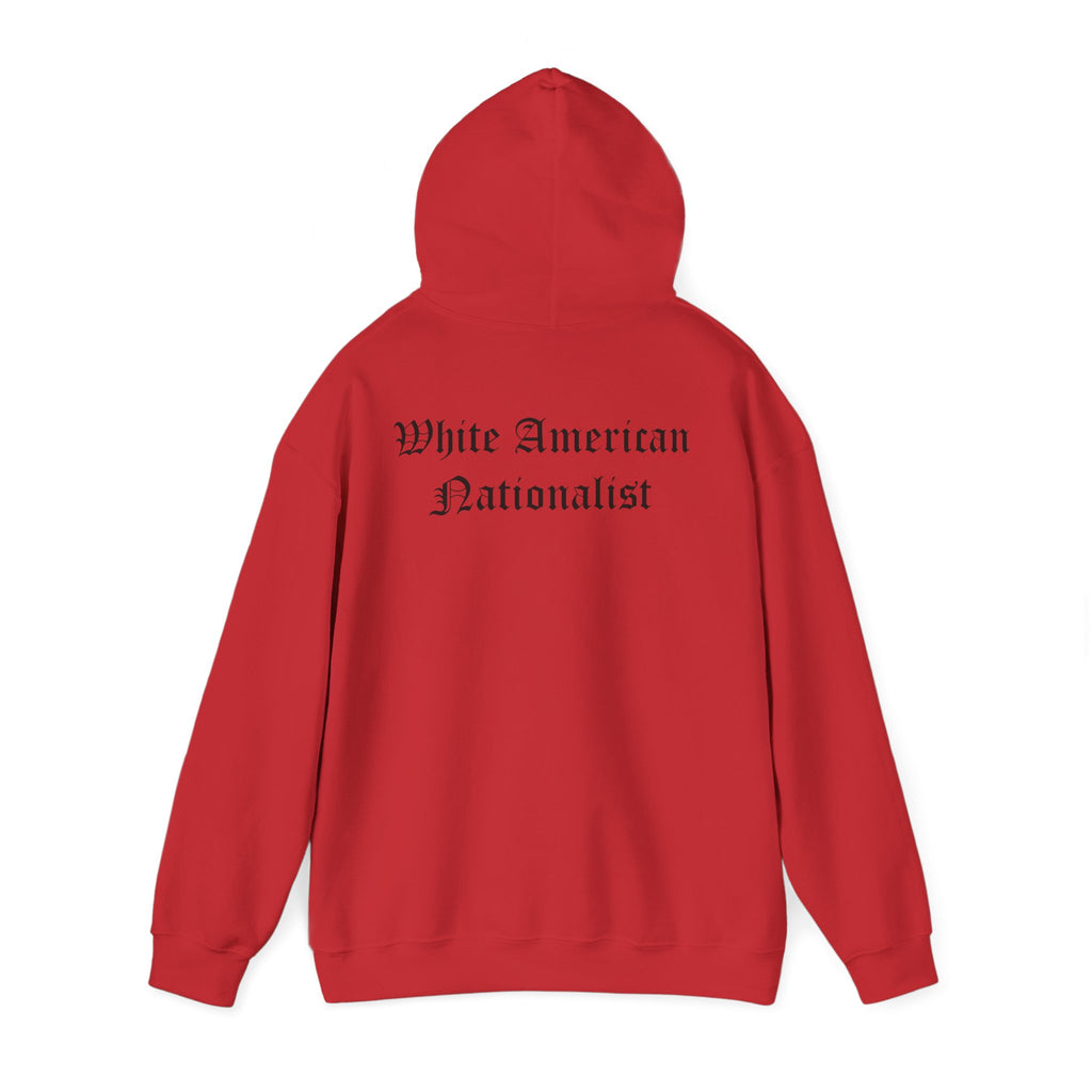 White American Nationalist Liberty Rising Hoodie, Unisex Pullover Sweatshirt, Statement Apparel, Perfect for Activists, Casual Wear, Gift for Freedom Lovers