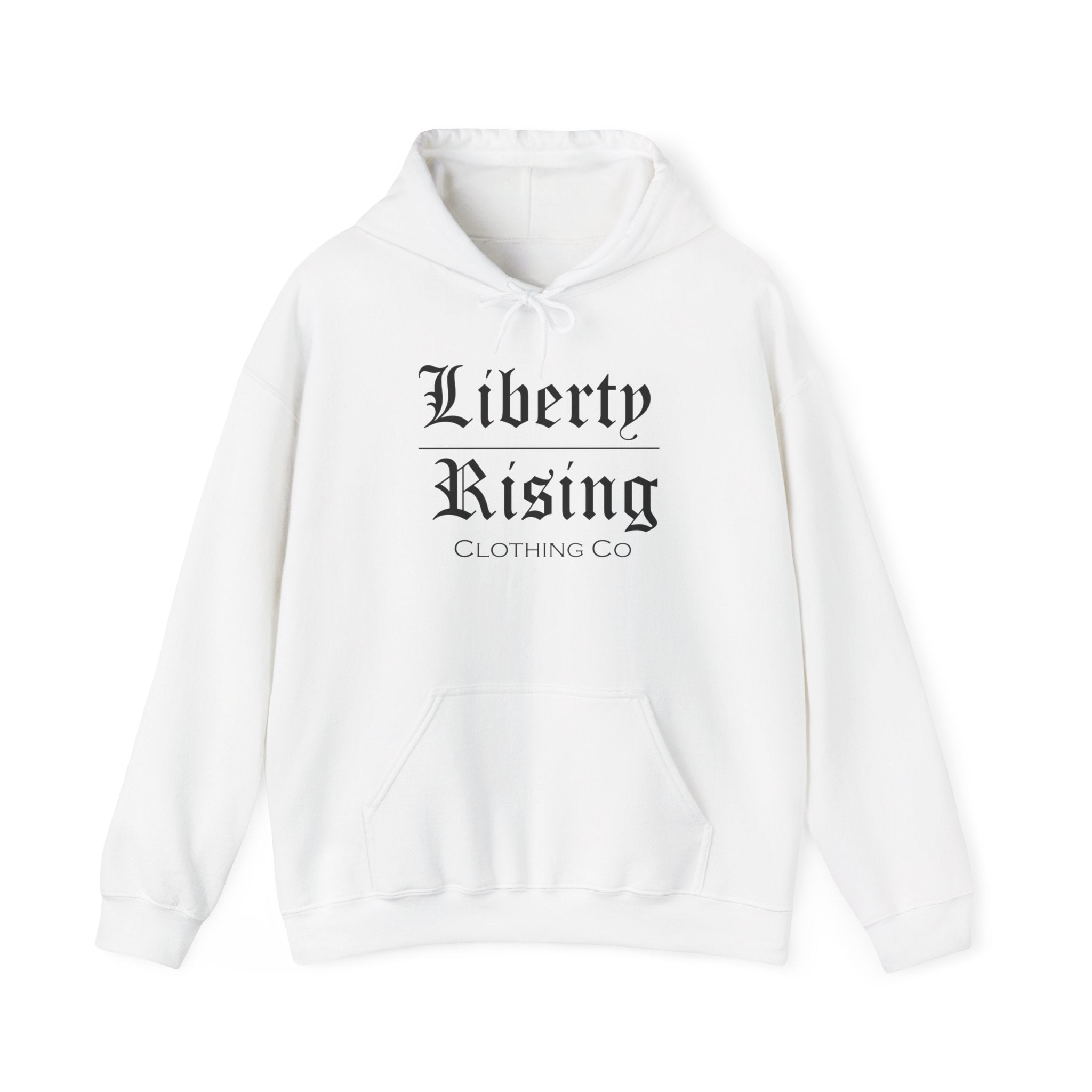 White American Nationalist Liberty Rising Hoodie, Unisex Pullover Sweatshirt, Statement Apparel, Perfect for Activists, Casual Wear, Gift for Freedom Lovers