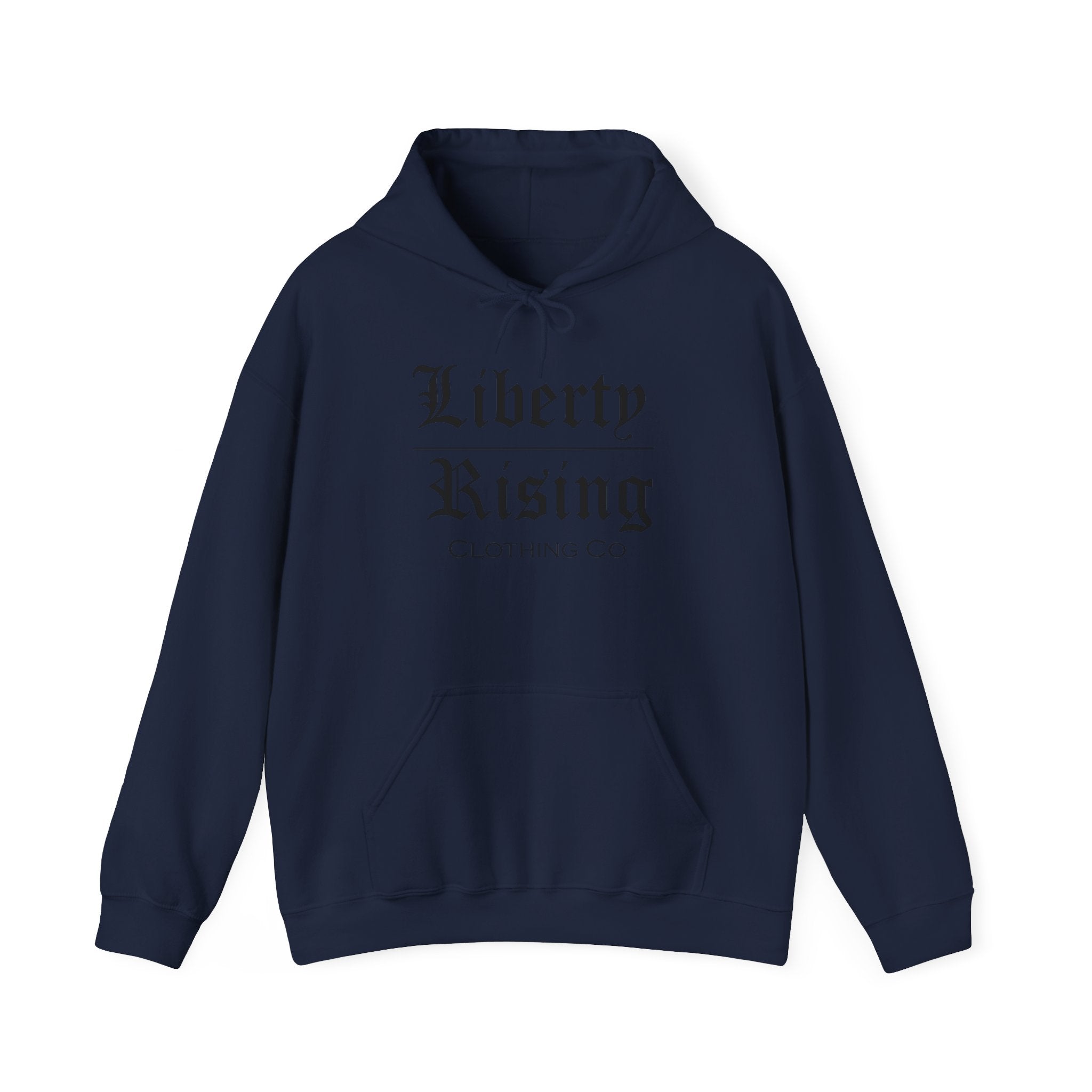 Black Letter Hoodie - Liberty Rising Clothing Co