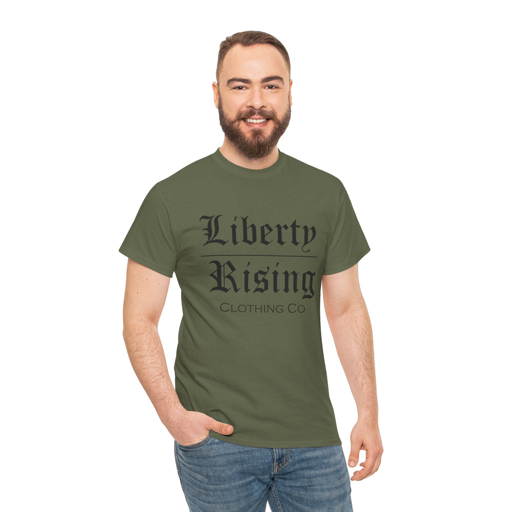 Liberty Rising Unisex Heavy Cotton Tee, Graphic T-Shirt, Casual Wear, Gift for Freedom Lovers, Minimalist Style
