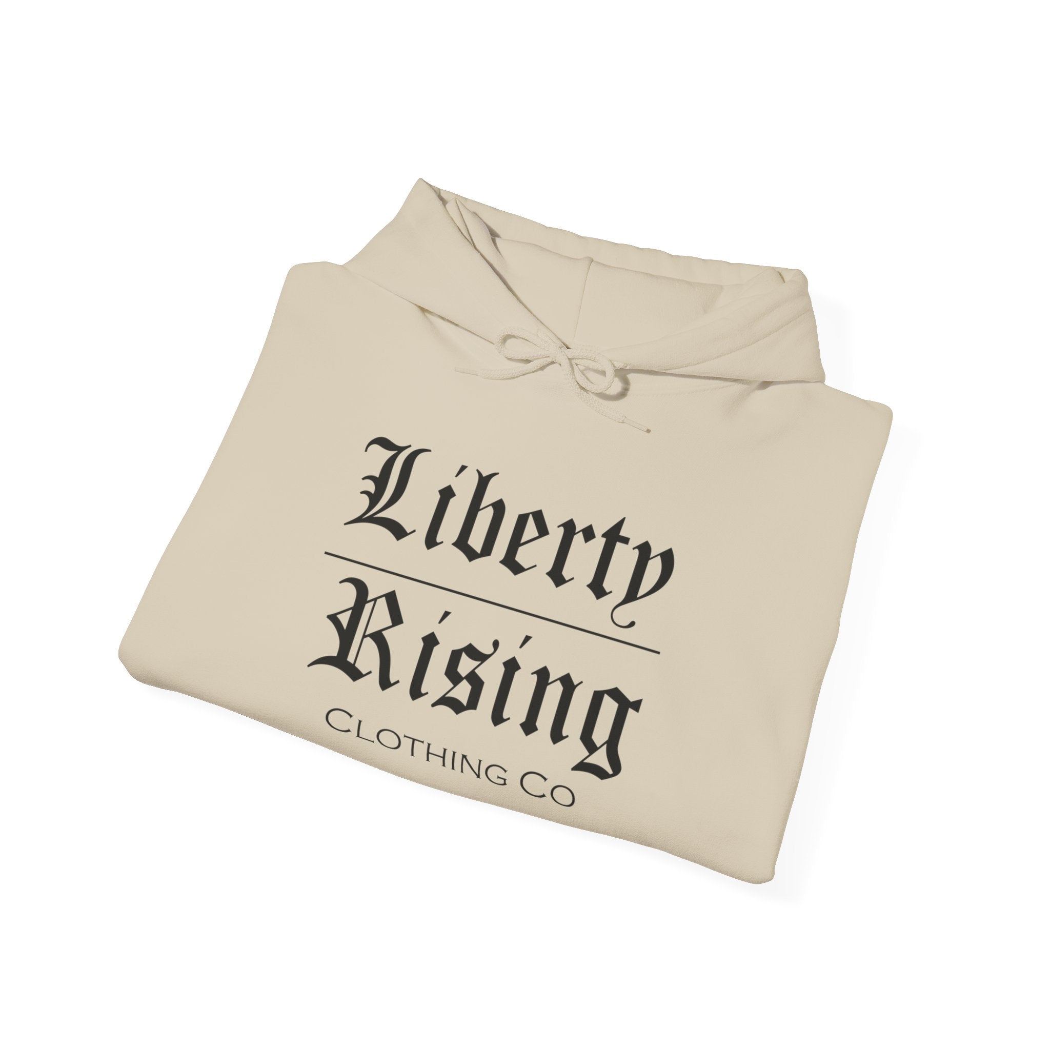 Black Letter Hoodie - Liberty Rising Clothing Co