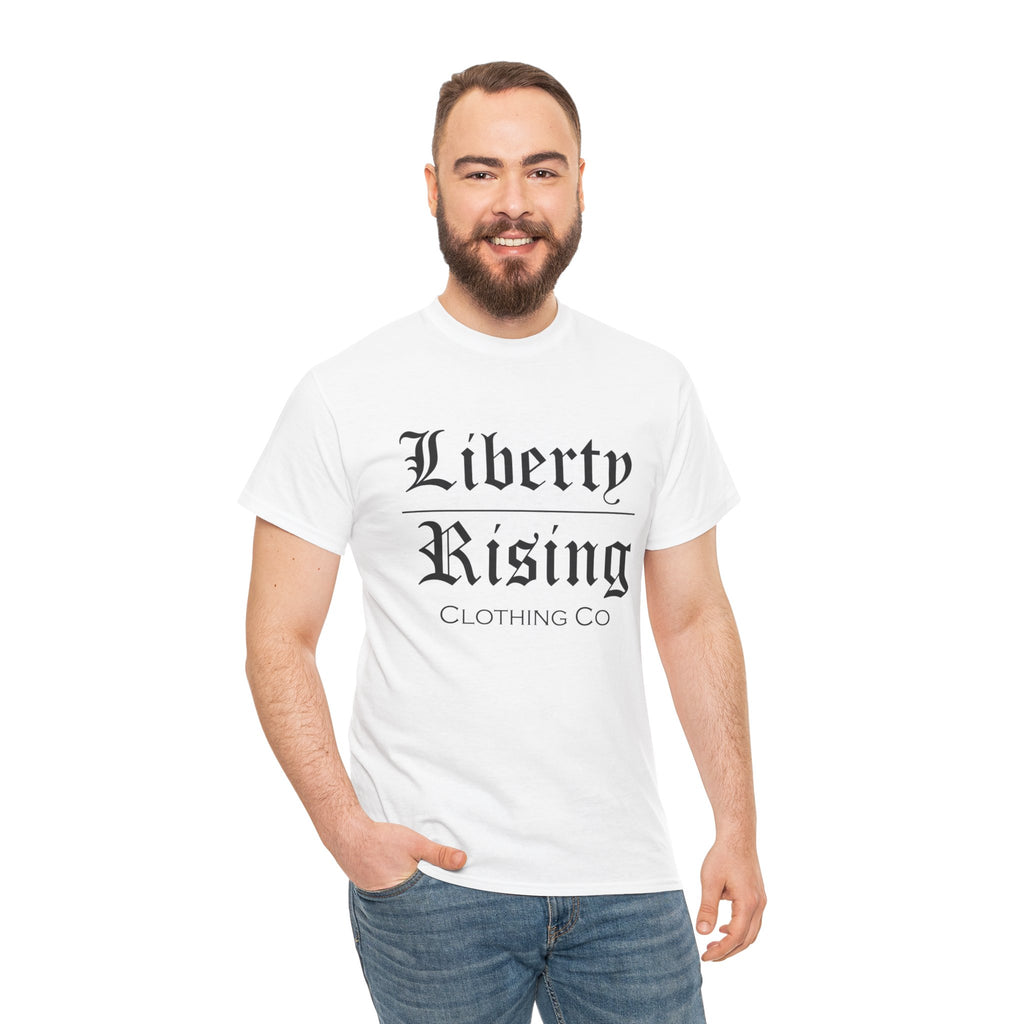 Liberty Rising Unisex Heavy Cotton Tee, Graphic T-Shirt, Casual Wear, Gift for Freedom Lovers, Minimalist Style